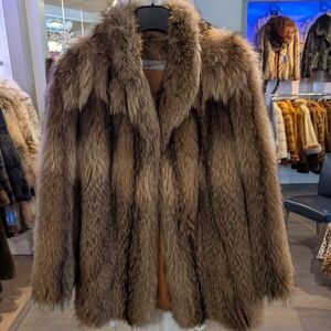 Luxurious Brown Real Fur Coat
